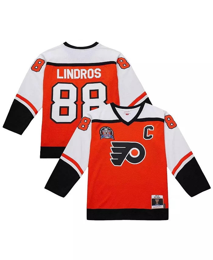 

Мужская оранжевая джерси Philadelphia Flyers 1996-97 Power Play с именем Eric Lindros Mitchell & Ness