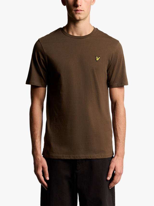 

Хлопковая футболка с круглым вырезом Lyle & Scott, Deep Sepia