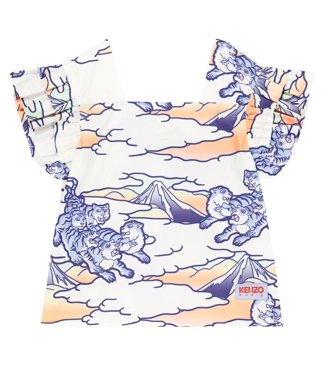 

Хлопковый топ с принтом Kenzo, разноцветный