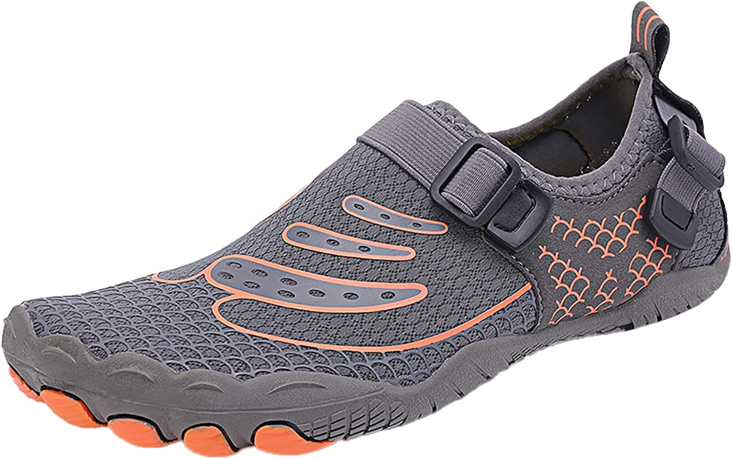 

Мужские водонепроницаемые туристические кроссовки для активного отдыха с ремешком и застежкой, повседневные спортивные, для пляжа, бега, дышащие Generic, серый