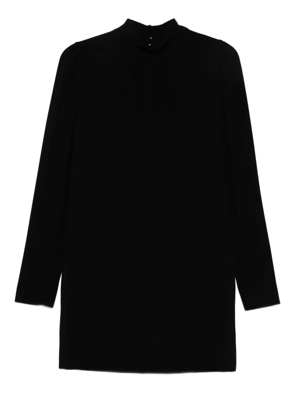 

Платье с высоким воротником и длинными рукавами MAX MARA, черный