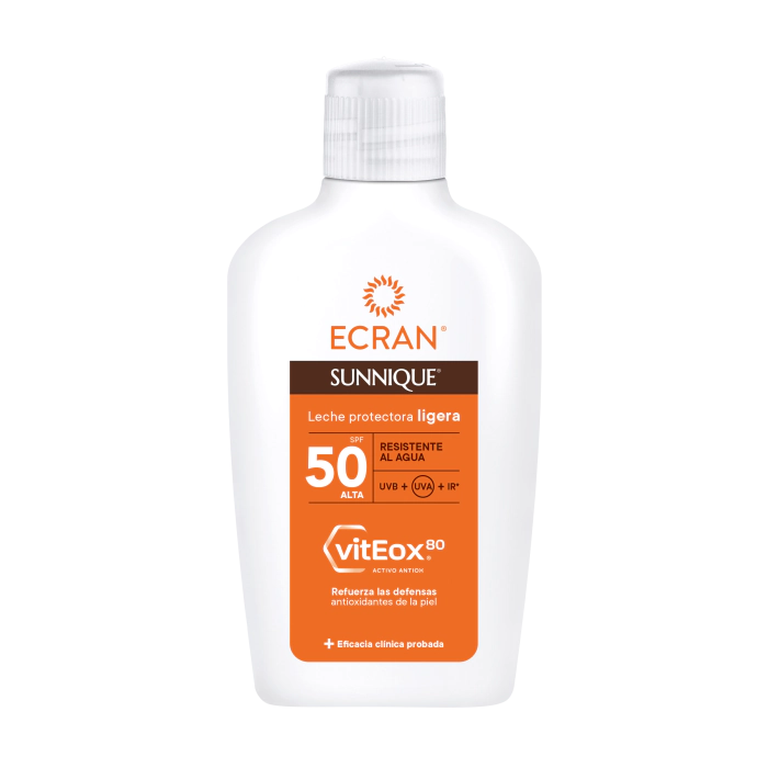 

Солнцезащитный крем sunnique leche protectora solar spf 50 Ecran, объем 200 мл