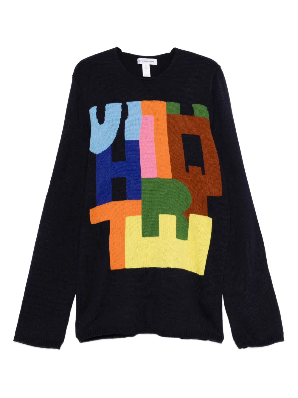 

Свитер в разноцветную блокировку Comme Des Garçons Shirt, синий