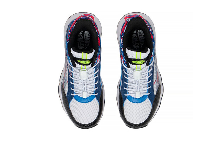 Детские баскетбольные кроссовки GS Low-top Standard White / New French Blue / Black Lining Young — фото 3