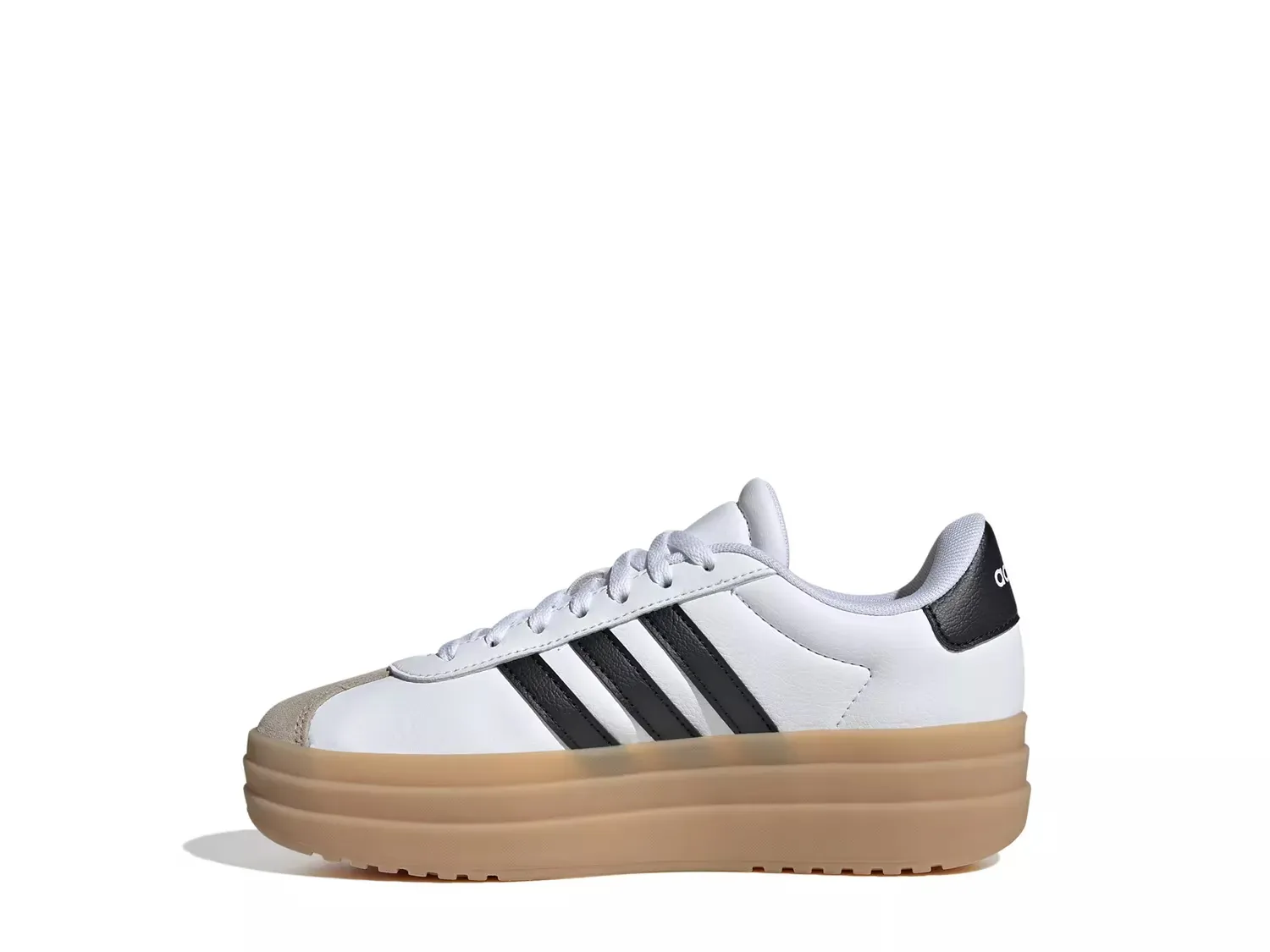 Кроссовки платформенные VL Court Bold - детские Adidas, White/Black — фото 2