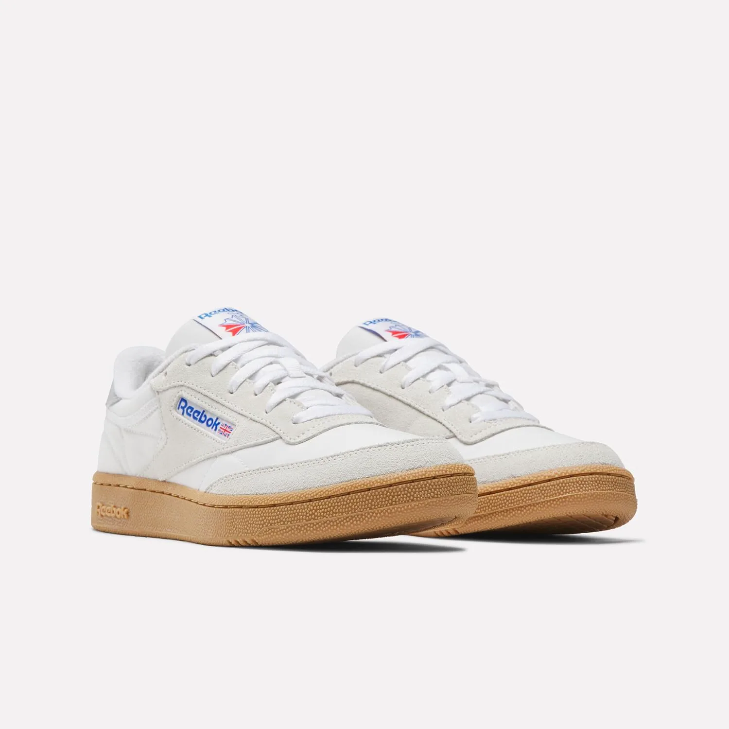 Мужские кроссовки Reebok Cl Leather серые, белый — фото 2