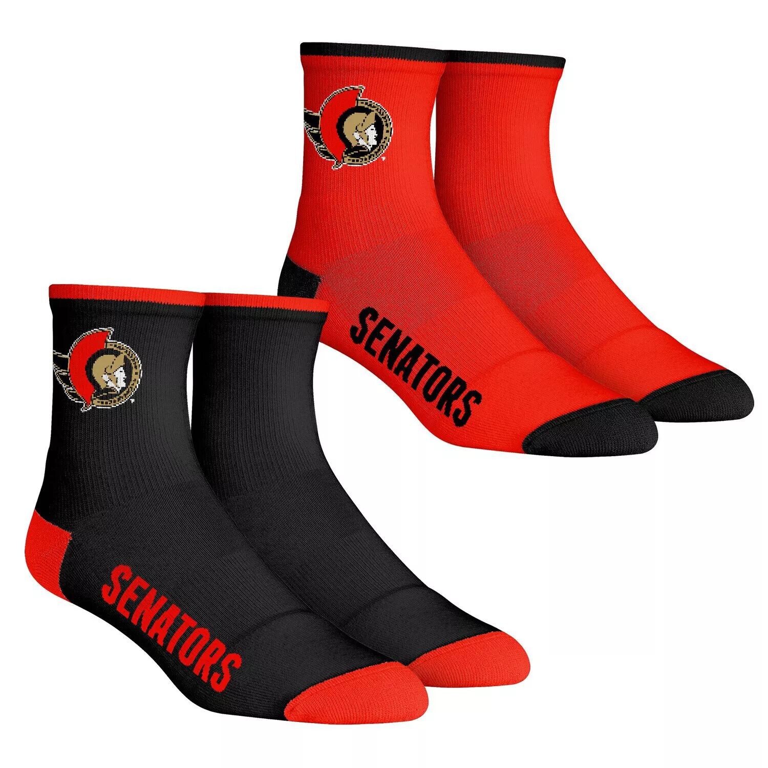 

Набор из 2 пар носков Youth Rock Em Socks Ottawa Senators Core Team, комплект носков длиной четверть длины Unbranded
