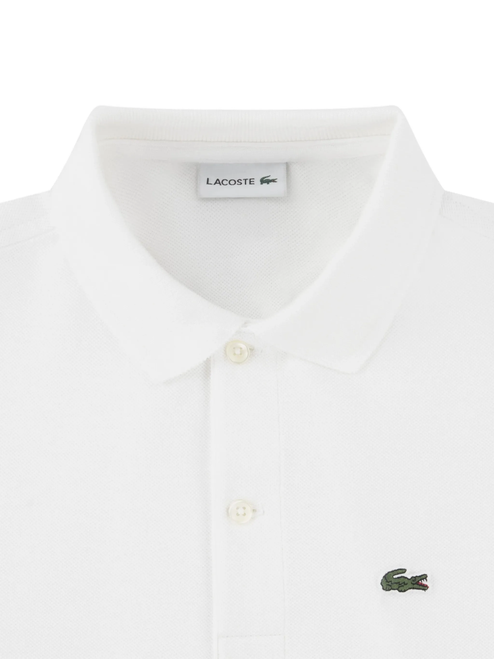 Рубашка поло на пуговицах Lacoste Kids, белый — фото 3