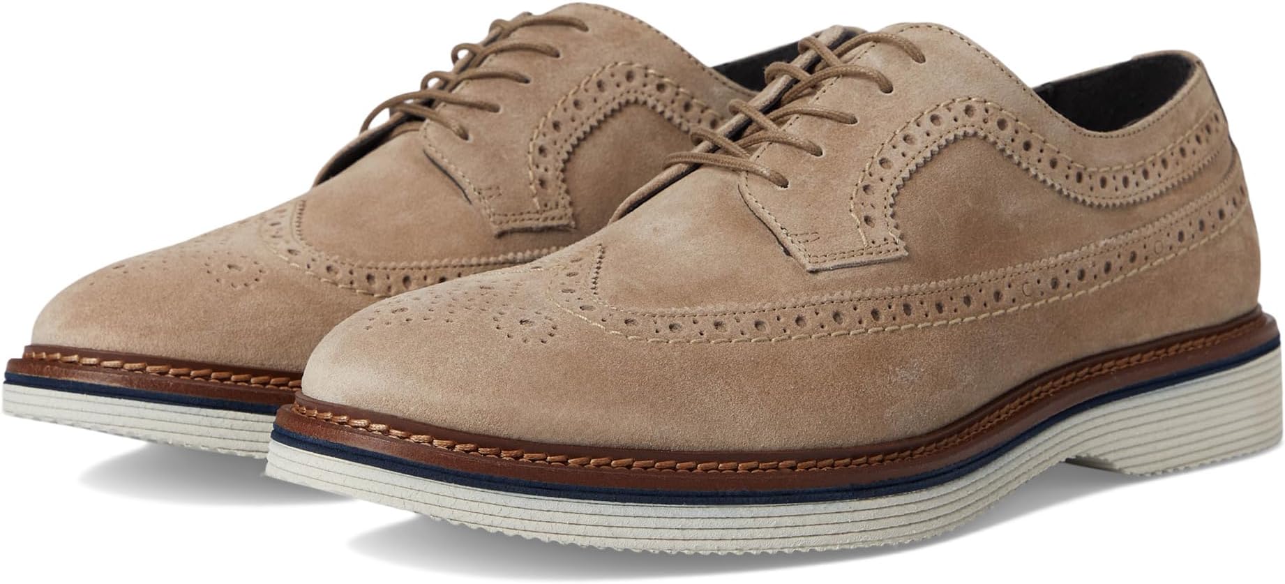 

Оксфорды Johnston & Murphy Collection Jenson Longwing, цвет Taupe Italian Suede 1