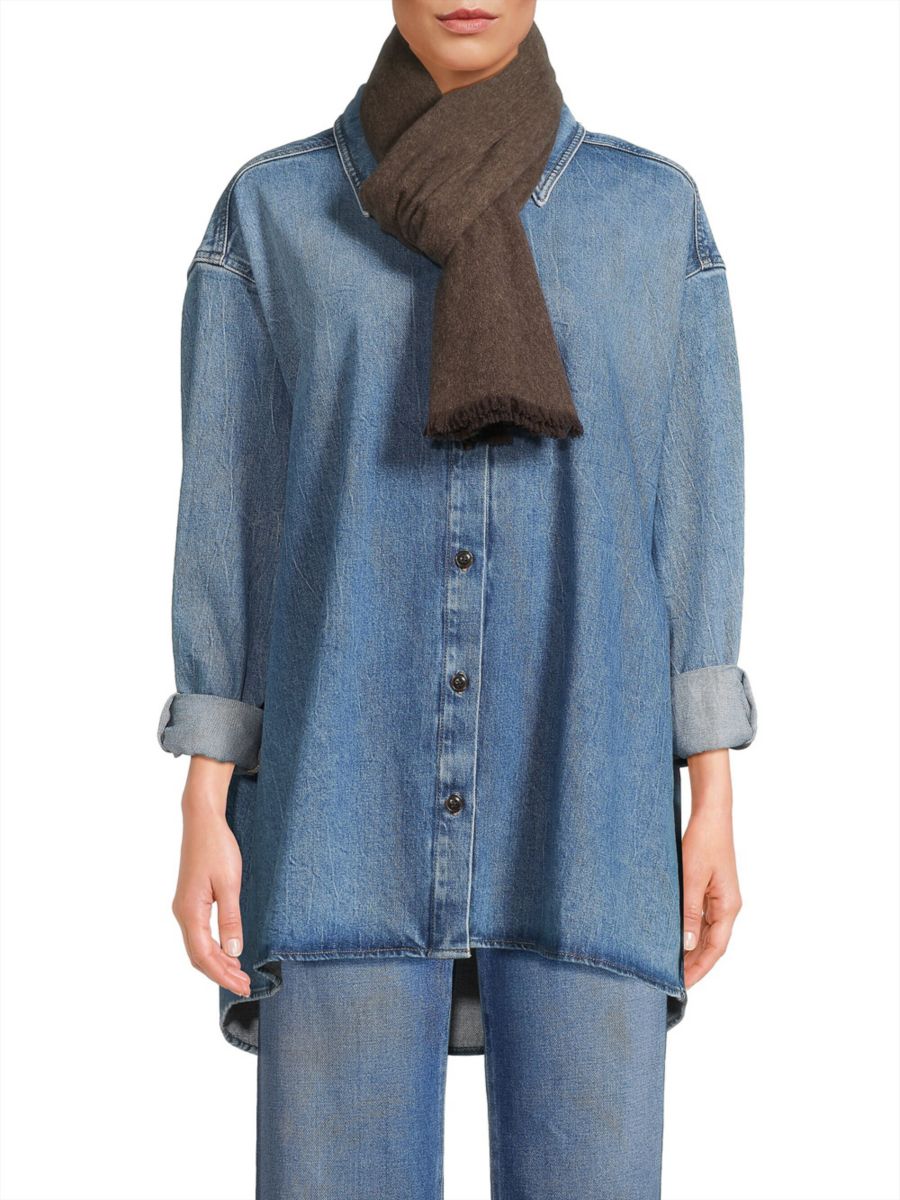 

Кашемировый шарф Плющ rag & bone, цвет Mahogny