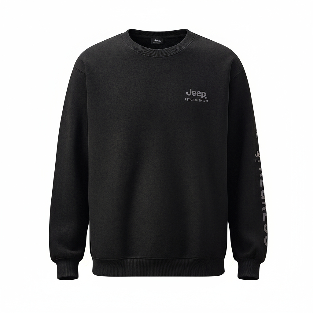

Свитшот Unisex Crew Neck Moderate Heavyweight Jeep, черный
