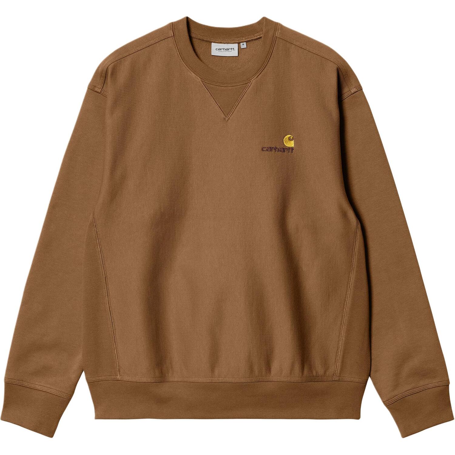 

Свитшот с американским принтом Carhartt WIP, светло-коричневый