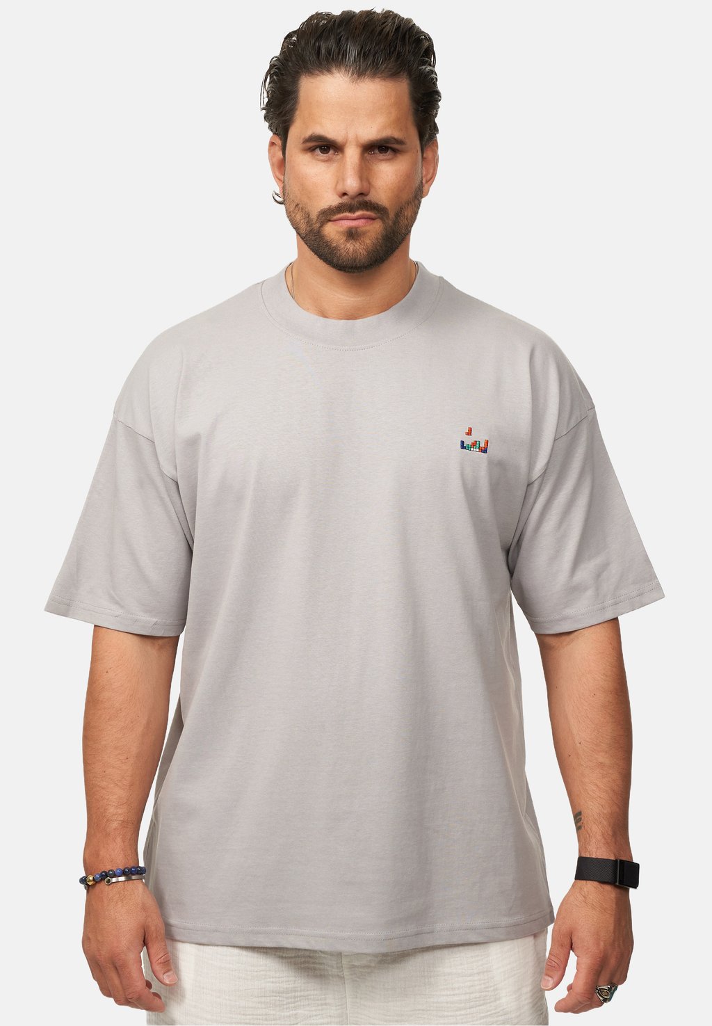 

Футболка с принтом ONE REDOX T-SHIRT OVERSIZE, светло-серый