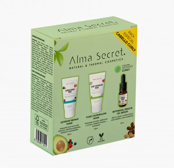 

Мини-упаковка для вьющихся волос Curly & Extreme & Botanical Rescue Alma Secret, 1 UD