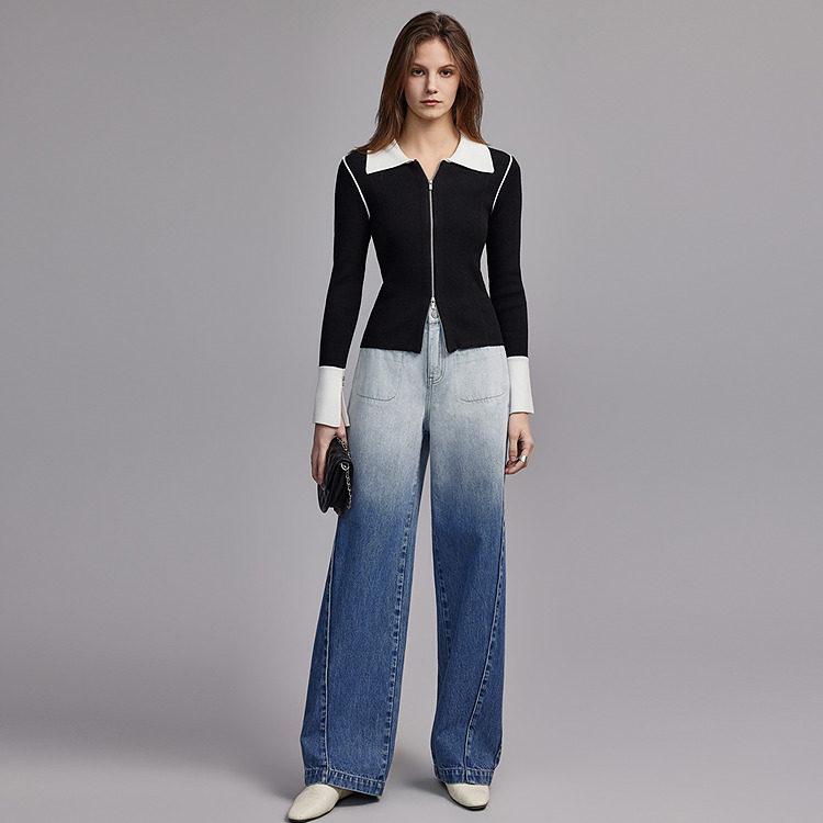 

ELLE Джинсы женские Denim Blue Moderate Wide Leg