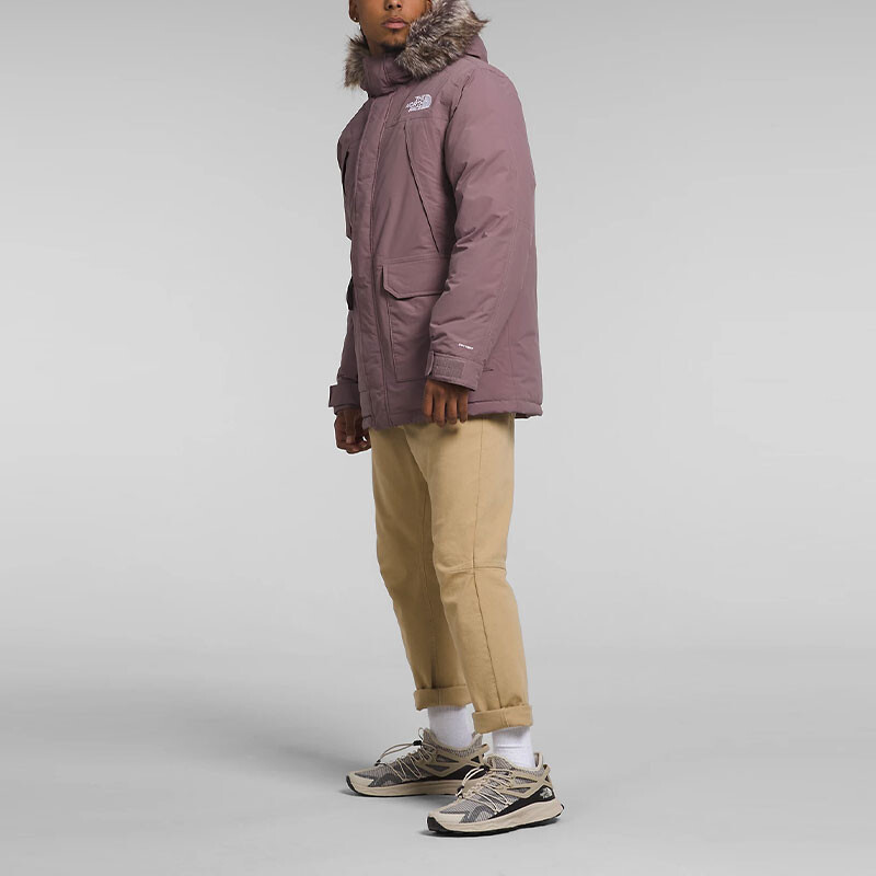 Пуховик мужской фиолетовый The North Face, фиолетовый — фото 4