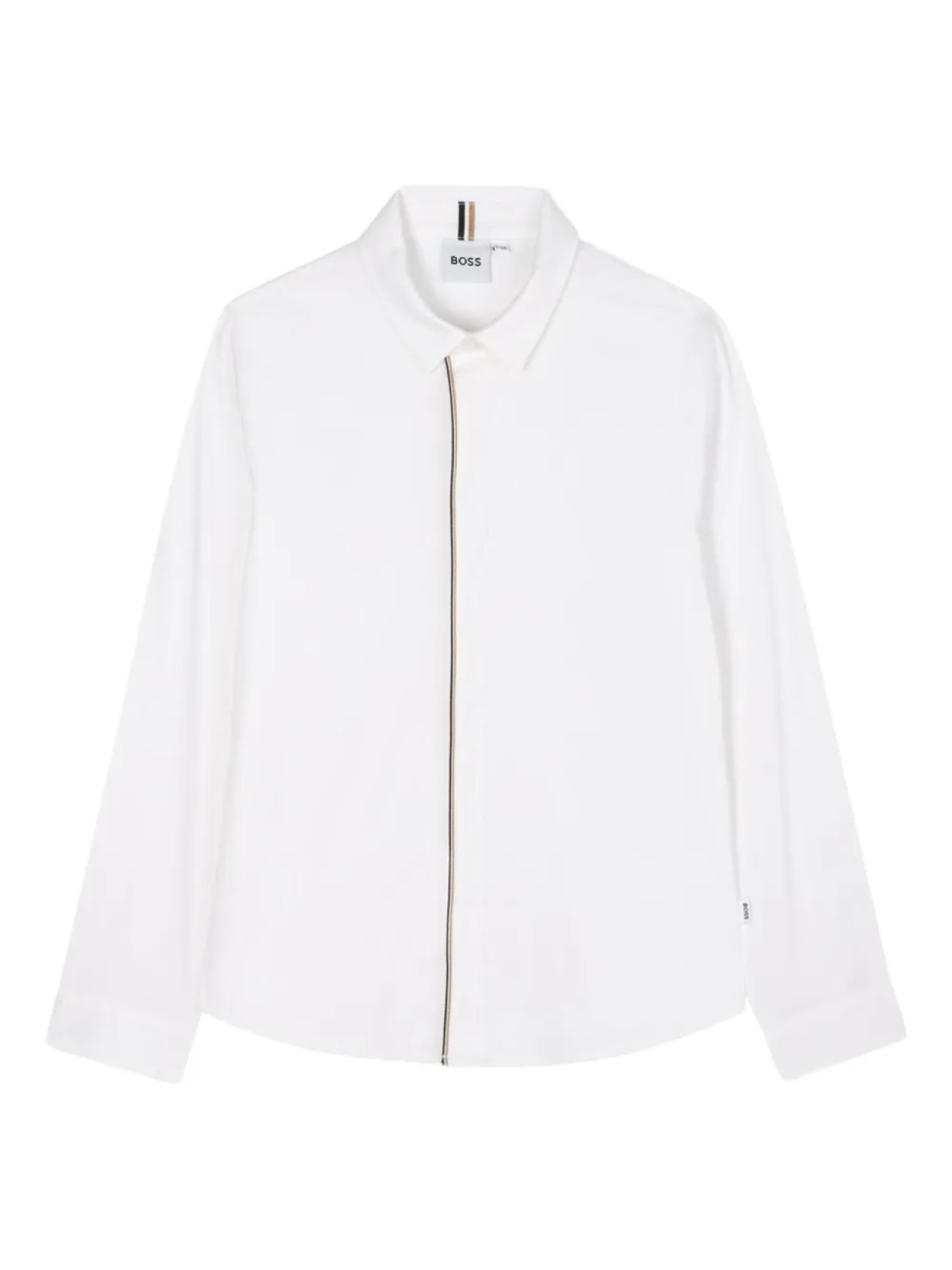 

BOSS Kidswear рубашка на молнии, белый