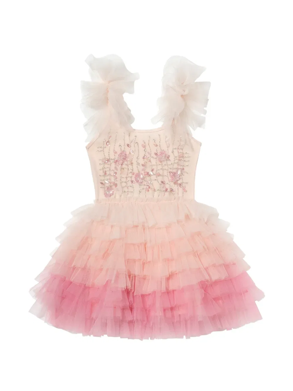 Платье с оборками каскадного кроя Tutu Du Monde, розовый