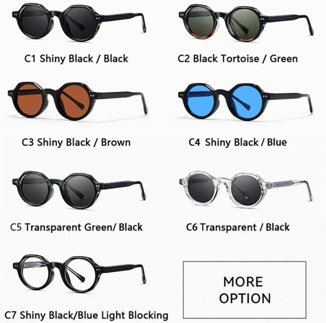 

Ретро-модные круглые панк-солнцезащитные очки для женщин и мужчин, классические, с защитой от УФ-излучения UV400, для активного отдыха VFDHN, Transparent Black
