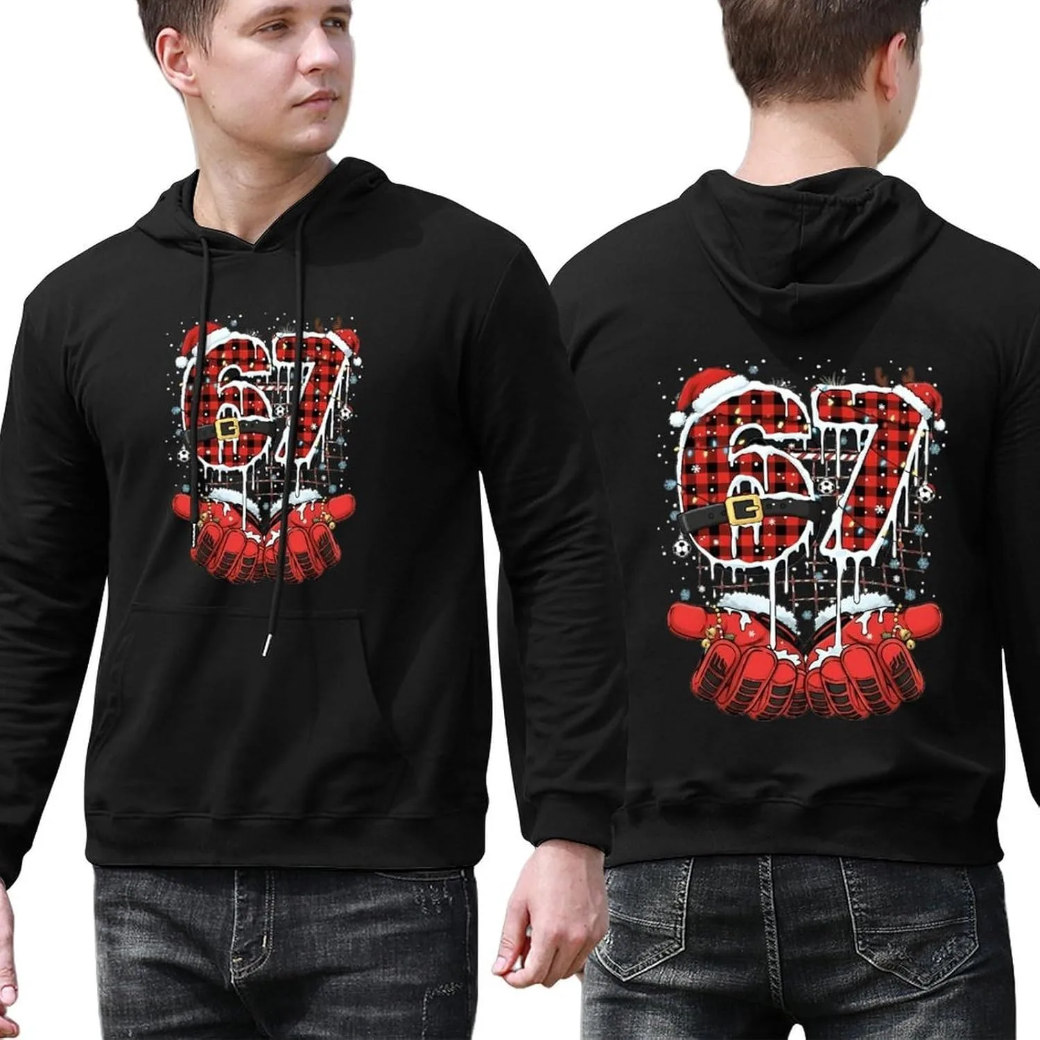 Толстовка Soccer 67 Six Seven Meme, мягкая эстетичная, с карманом — фото 3