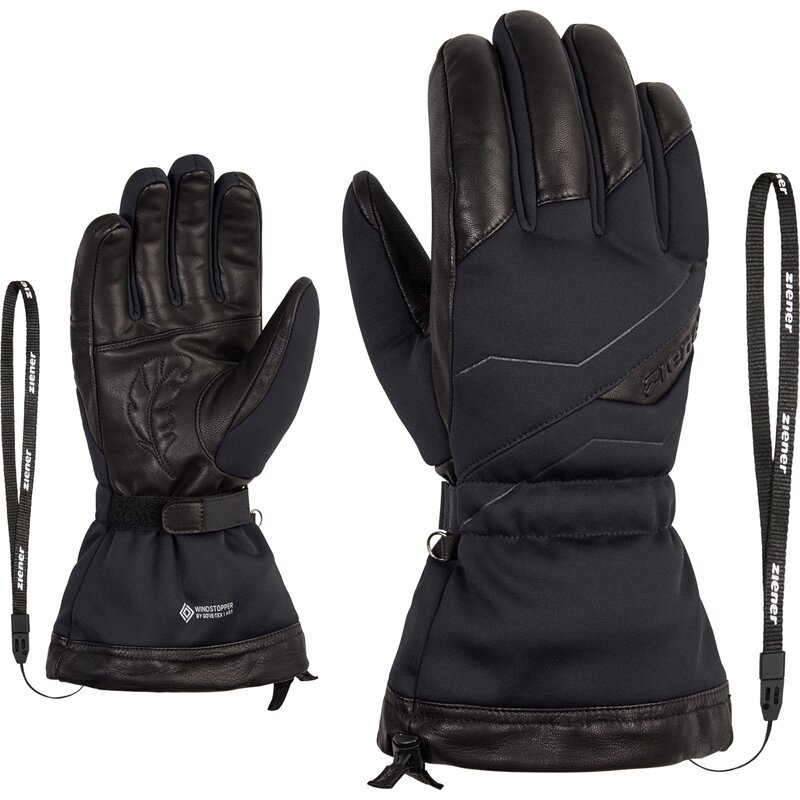 

Перчатки galano ws down glove ski alpine Ziener, черный