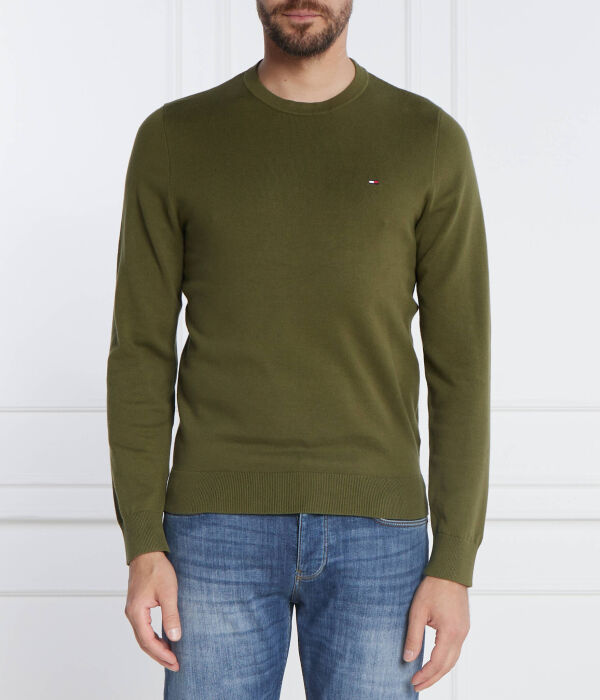 

Классический свитер с круглым вырезом Regular fit Tommy Hilfiger, зеленый