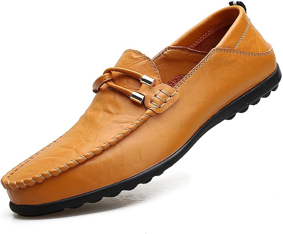 

Мужские повседневные туфли-слипоны из натуральной кожи, мягкие и прогулок, лоферы Penny Welrung, светло-коричневый