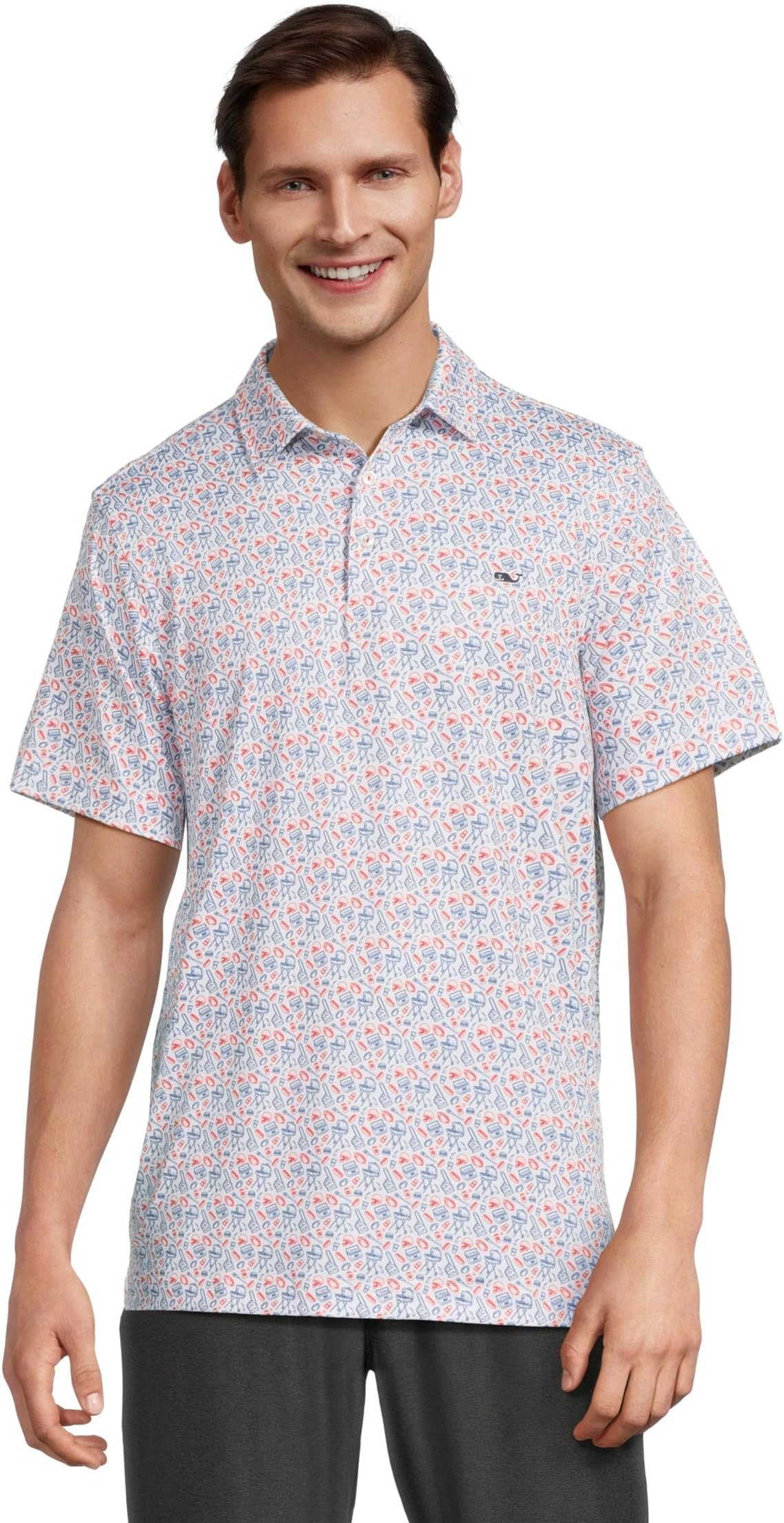 

Мужское поло с принтом Sankaty Vineyard Vines, Multi Color Tailgate