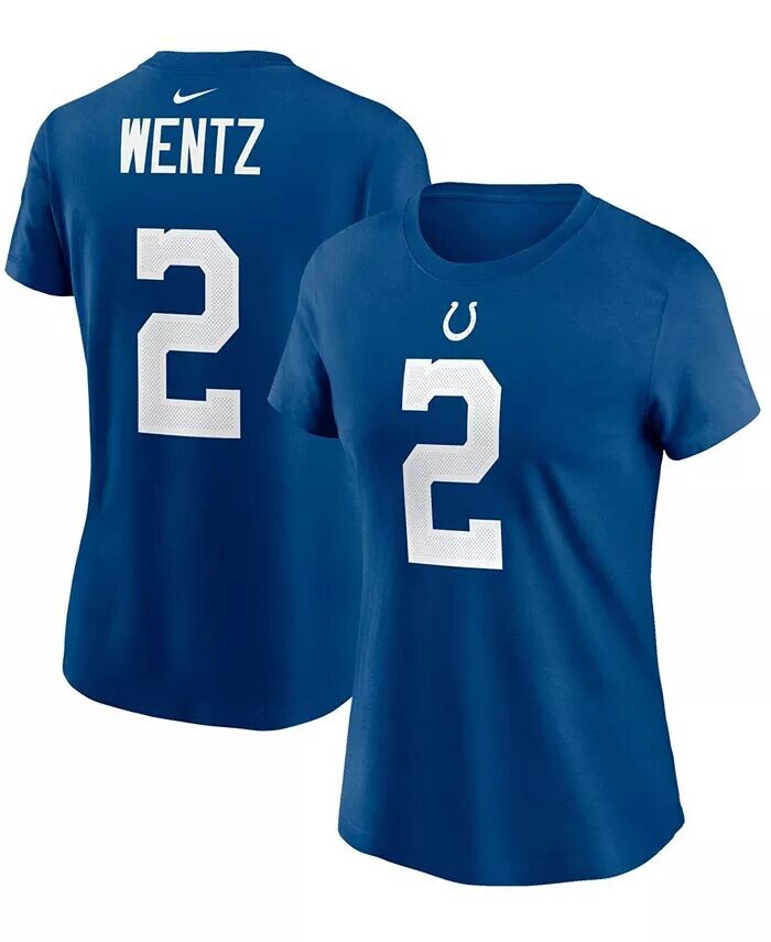 

Женская футболка Carson Wentz Royal Indianapolis Colts с номером и именем Nike