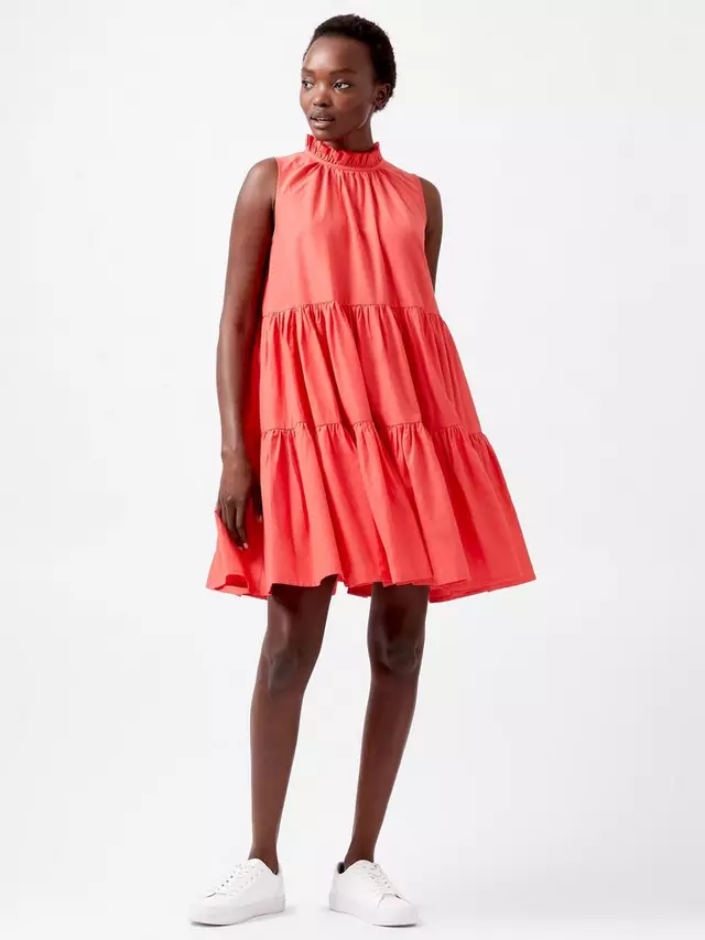 

Платье French Connection Era Poplin Tiered, красный