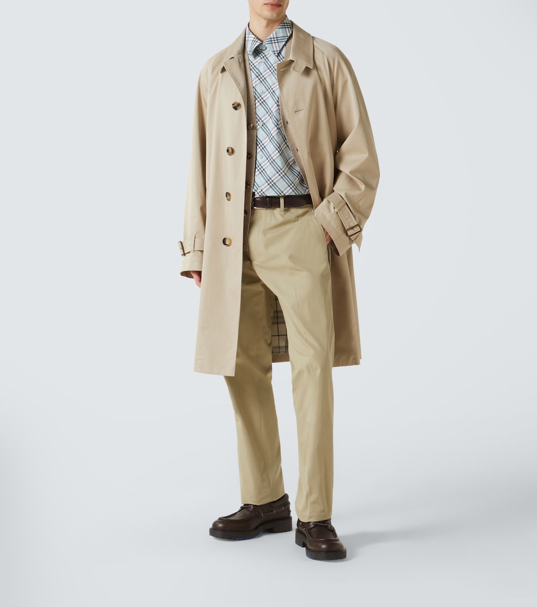 Рубашка Burberry Хлопковая в клетку Breeze Ip Check — фото 2