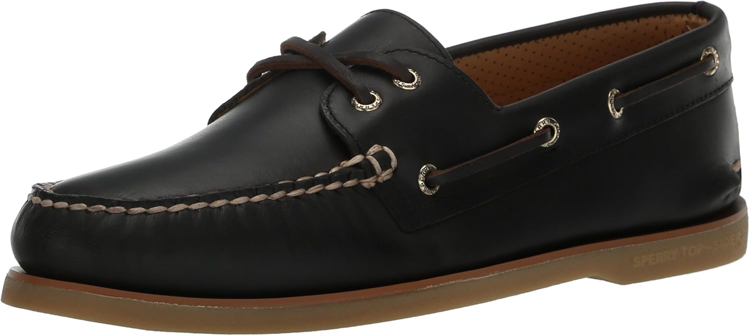 

Мужские золотистые аутентичные двухглазые сезонные кроссовки Sperry