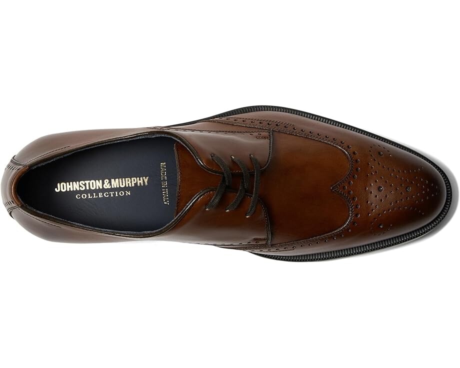 Оксфорды Johnston & Murphy Collection Flynch Wing Tip, цвет Tan Italian Calfskin — фото 2