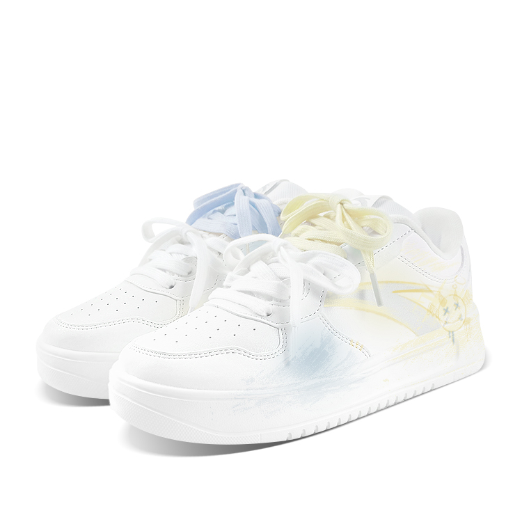 

Расслабленные нескользящие амортизирующие низкие скейтерские кроссовки unisex ANTA, желтый/синий