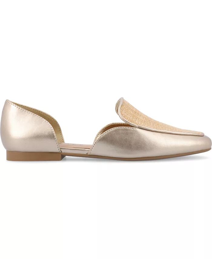 Женские мокасины Kennza Cut Out Slip On Journee Collection, желтый — фото 2