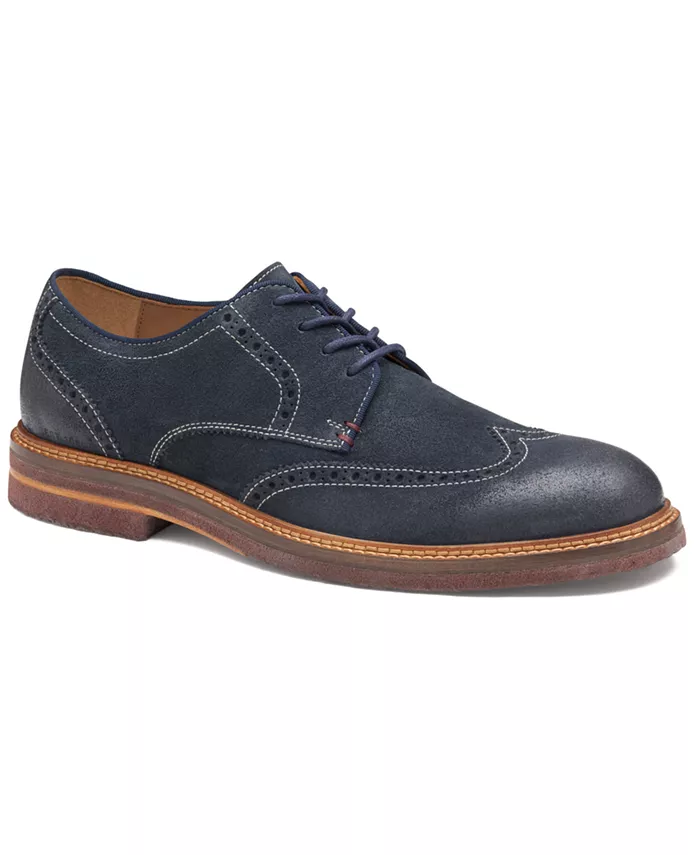 

Мужские повседневные туфли Calder Wingtip с круглым носком Johnston & Murphy, синий