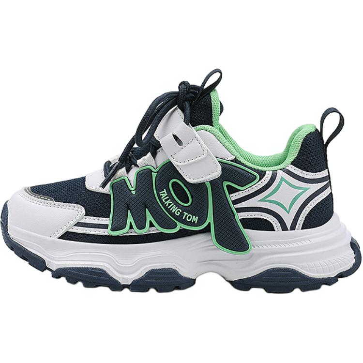 

Нескользящие, износостойкие, дышащие, легкие, амортизирующие детские кроссовки средней высоты для повседневной носки. TALKING TOM, синий