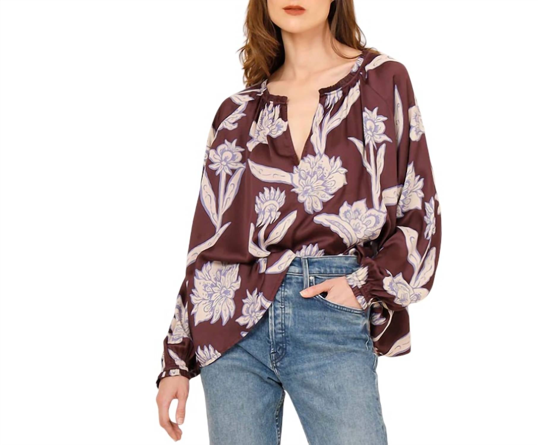

Блузка Lani Top в цвете Maira Bordeaux OMIKA