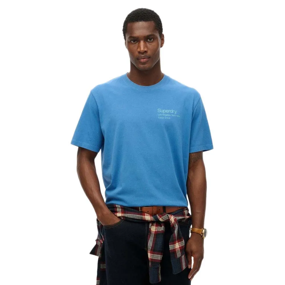 

Футболка с коротким рукавом Superdry Core Logo City, синий