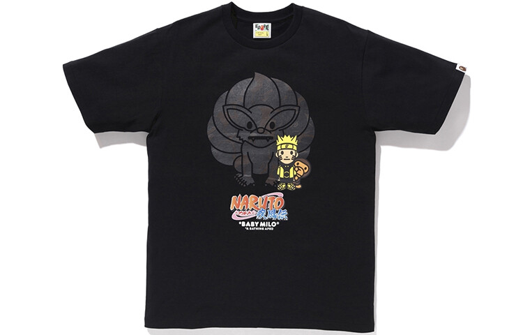 

Футболка Bape X Naruto Baby Milo Tee унисекс A Bathing Ape, черный