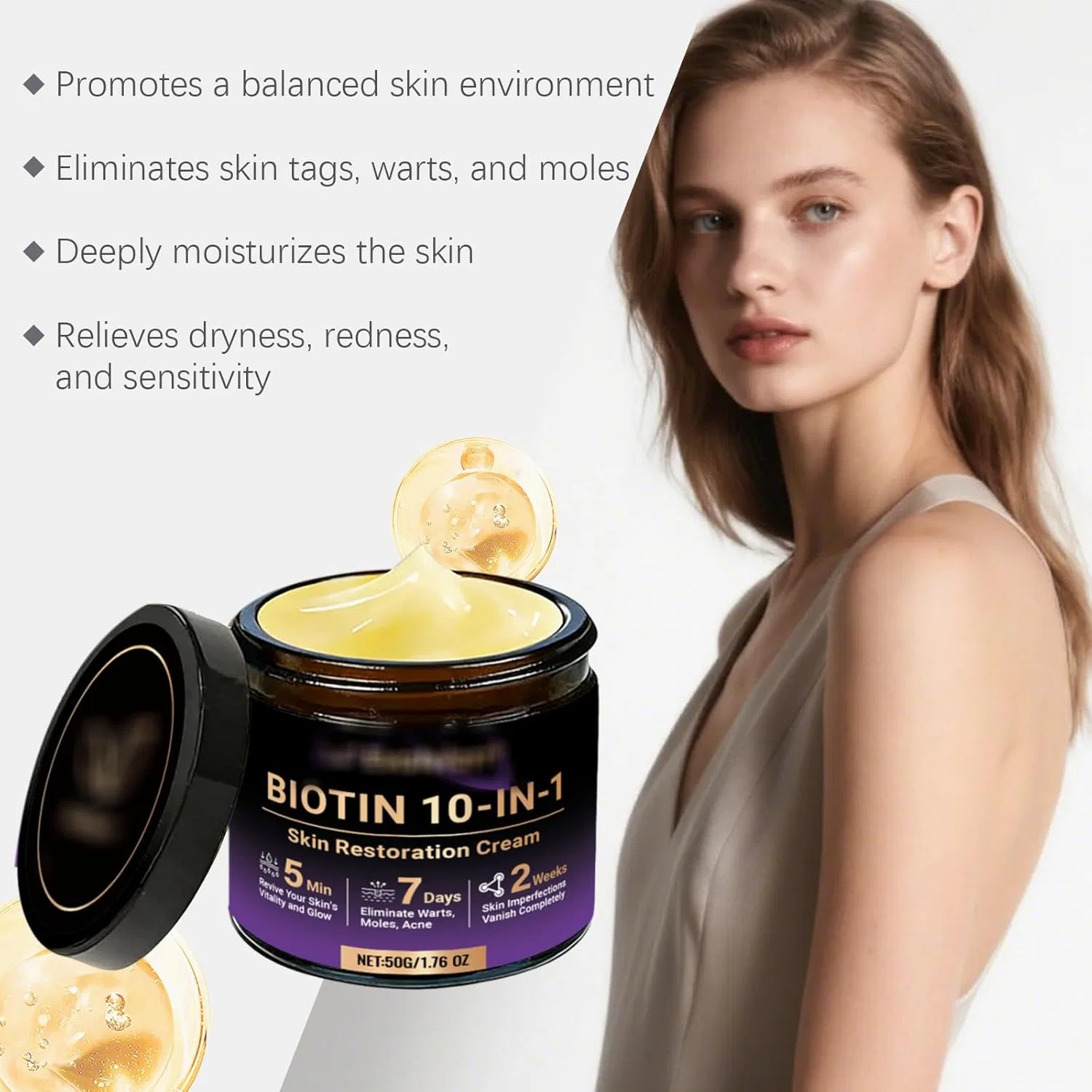 Крем для регенерации кожи «Biotin 10-in-1», 2 бутылки Generisch — фото 3