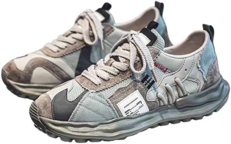 

Мужские дышащие винтажные спортивные кроссовки - толстая подошва, легкие. Подходят для активного отдыха и повседневного использования Clolinde, серый