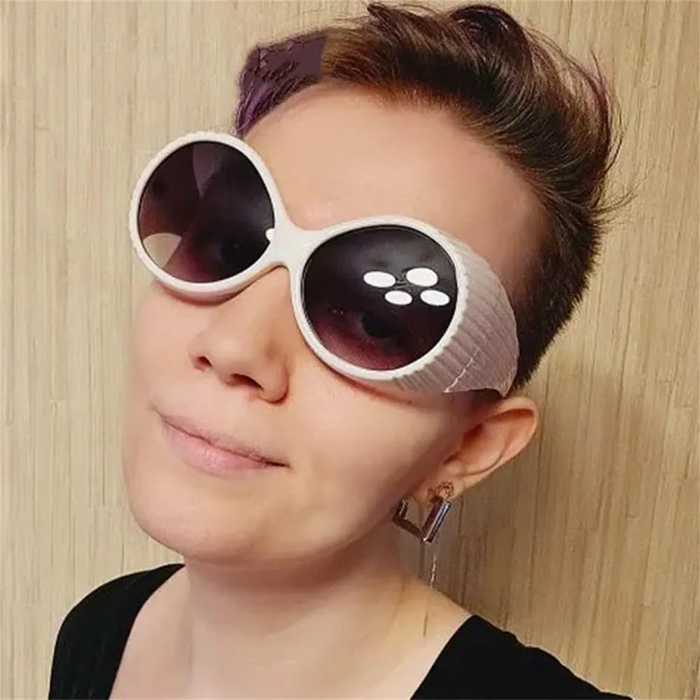 

Большие круглые солнцезащитные очки в стиле стимпанк для женщин, ретро-очки с обтекаемой формой, солнцезащитные очки в стиле панк с крупной оправой HDUBFY, 4