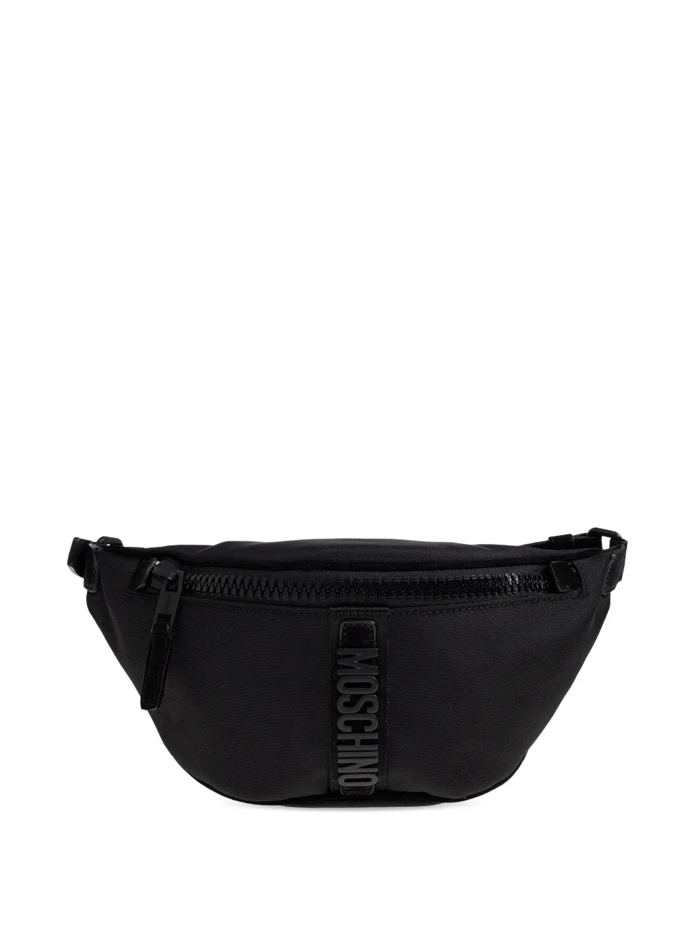 

Сумка на пояс с логотипом и молнией Moschino, черный
