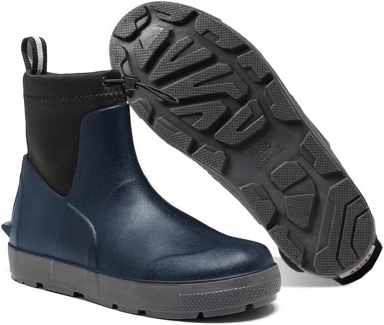 

Мужские водонепроницаемые ботинки Lezzglt, противоскользящие, на щиколотку, резиновая обувь для рыбалки на открытом воздухе, ботинки Челси для работы в саду и воды, размеры 6,5-12, синий