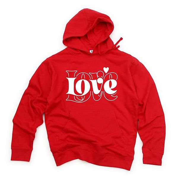 

Толстовка Love heart stacked Simply Sage Market, Red