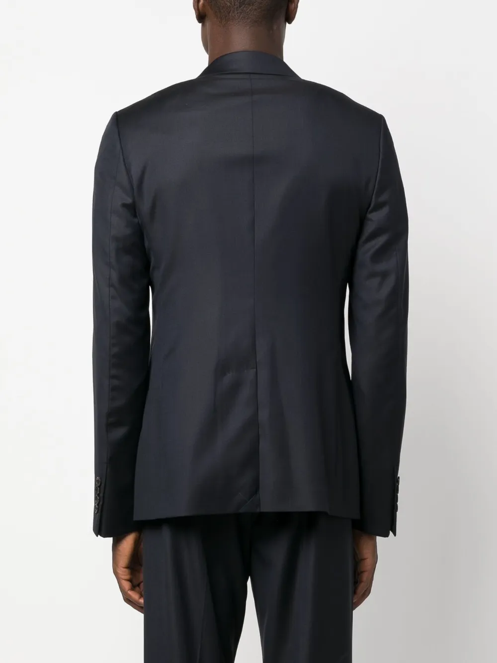 Однобортный пиджак с заостренными лацканами Lanvin, синий — фото 4