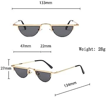 

Солнцезащитные очки в ретро-оправе для мужчин, в стиле стимпанк, для женщин, винтажные маленькие металлические очки, защита от УФ-излучения UV400 MTZJH, 4