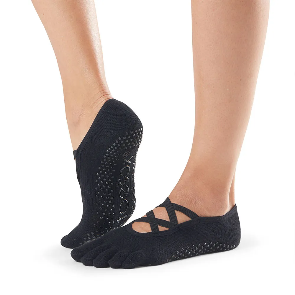 

Носки Toesox Grip Full Toe Elle short, черный