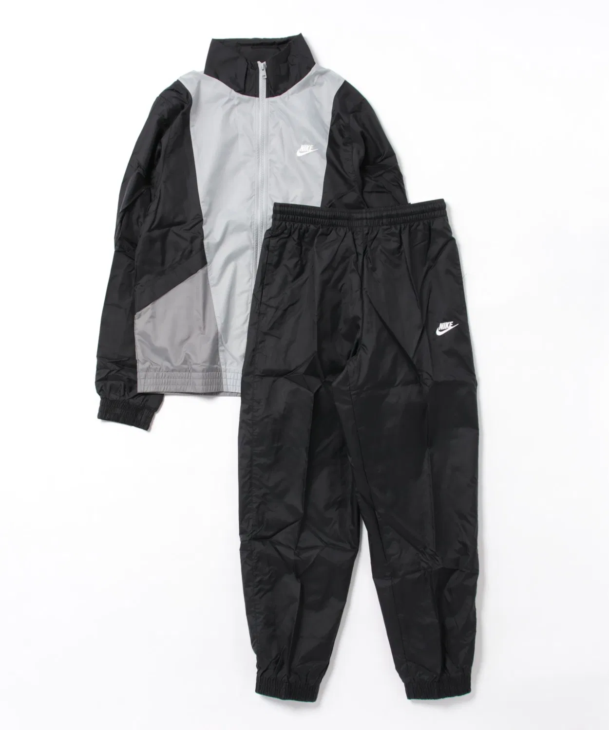 Костюм спортивный Nike Club Woven из нейлона, чёрно-серый